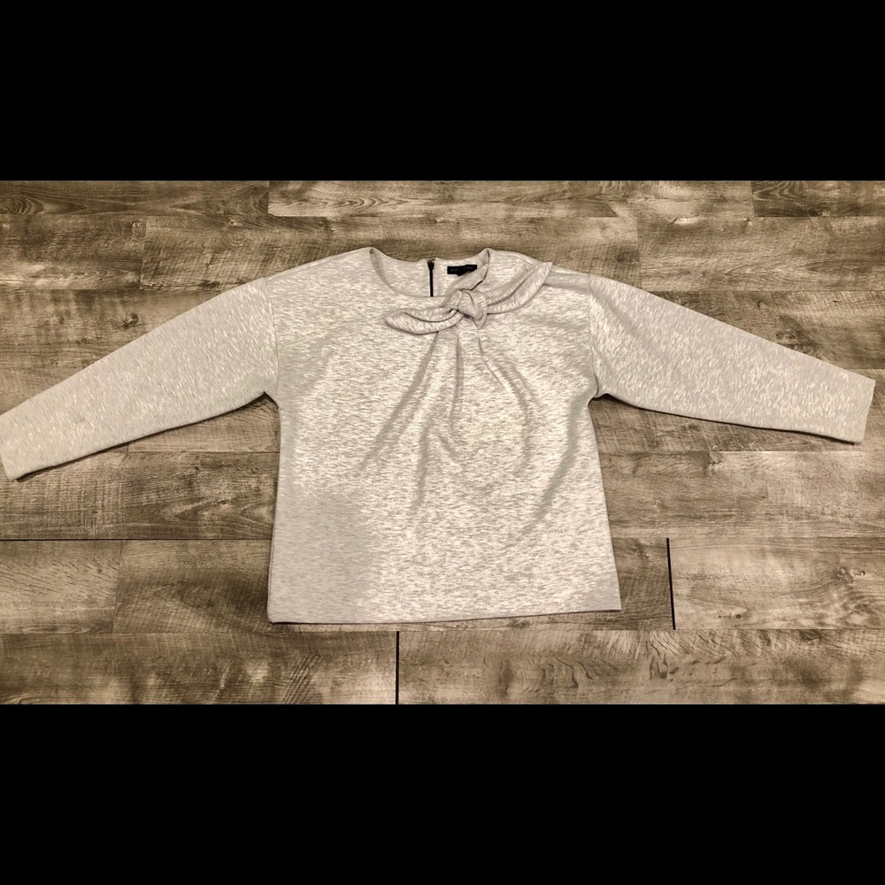 Heather Grey top with Bow